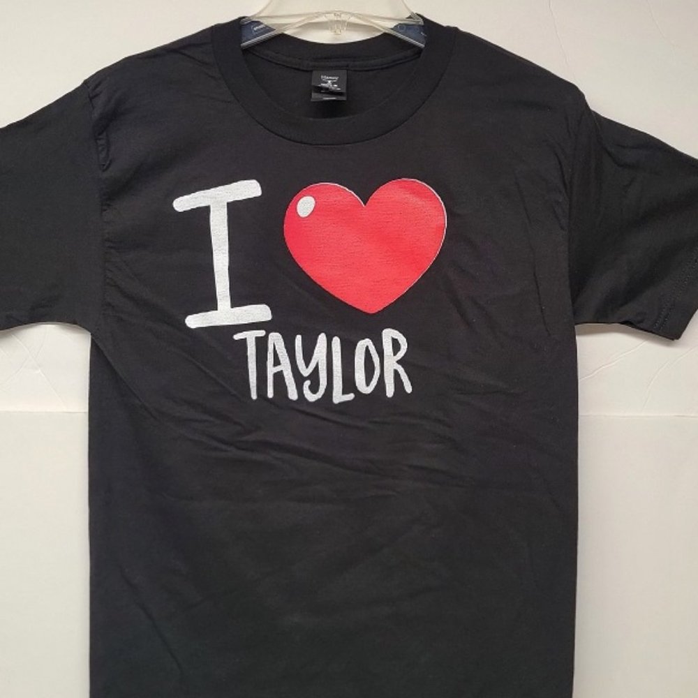 I Love Taylor Black T-Shirt